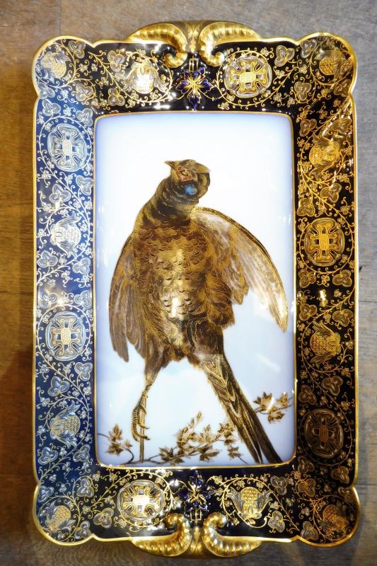 Important  plat en porcelaine de Limoges 1900