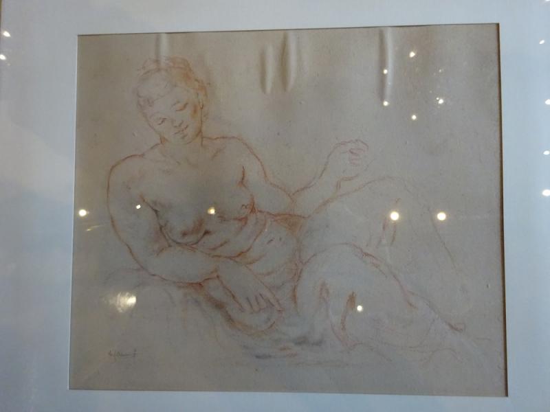 Desin à la sanguine signé Alfred Janniot 