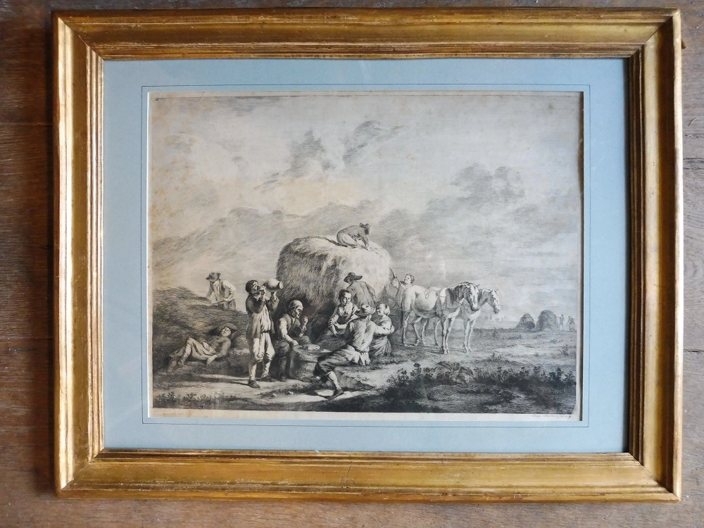Eau-forte signée  JJ  de  Boissieu  , datée  1795  