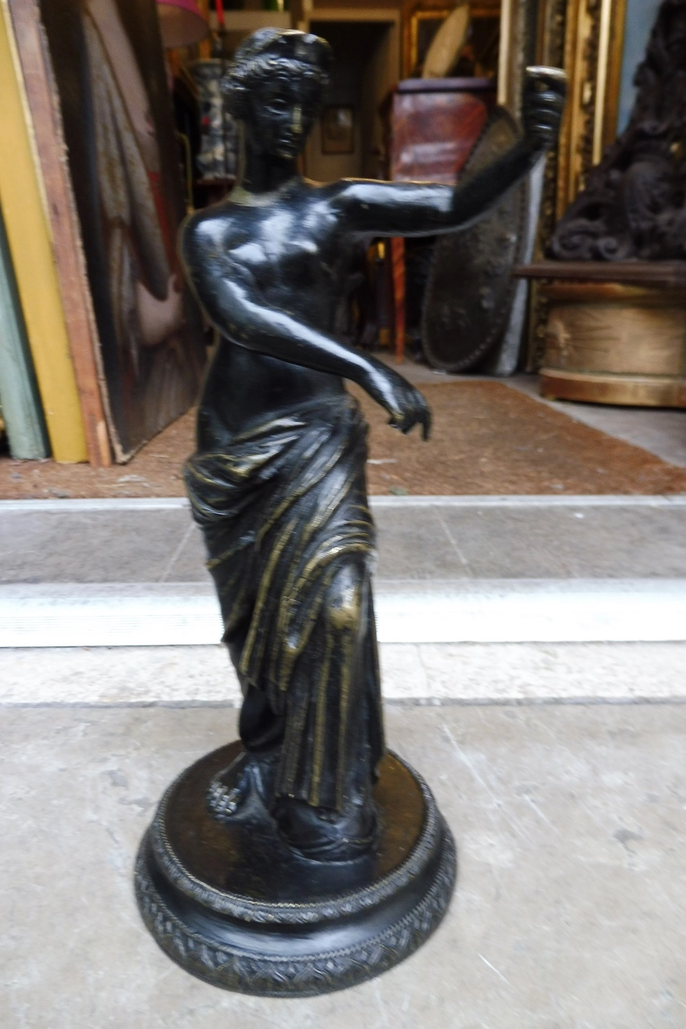 Bronze  d'après  l'antique  patine  noire , 19 eme  Grand tour  