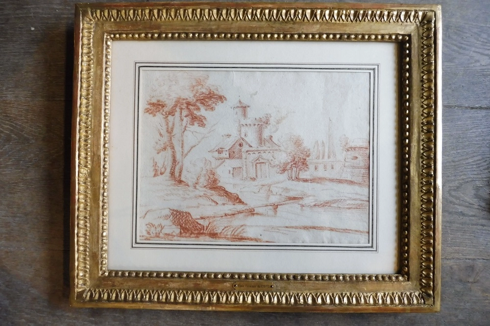 Dessin à la sanguine  18 eme 